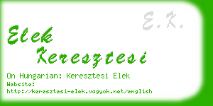 elek keresztesi business card